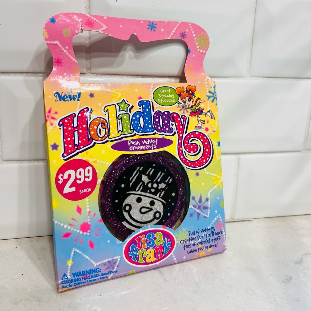Lisa Frank VINTAGE Posh Velvet Ornaments Sealed Set 2002